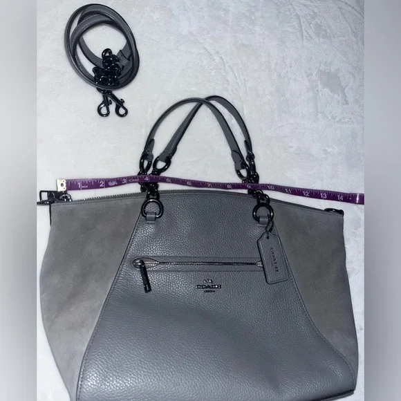Chain Prairie Satchel Dark Gunmetal/ Heather Gray - Picture 4 of 9